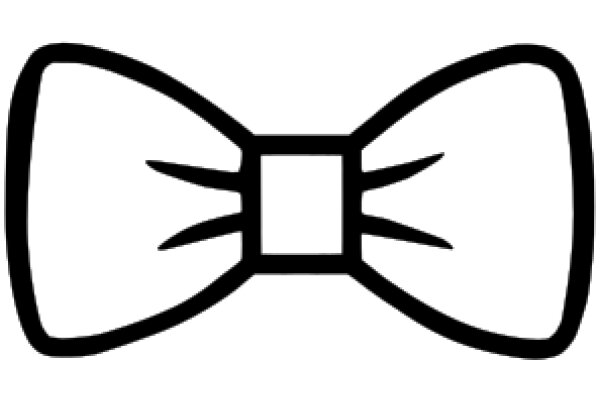 A Simple Line Drawing of a Bow Tie