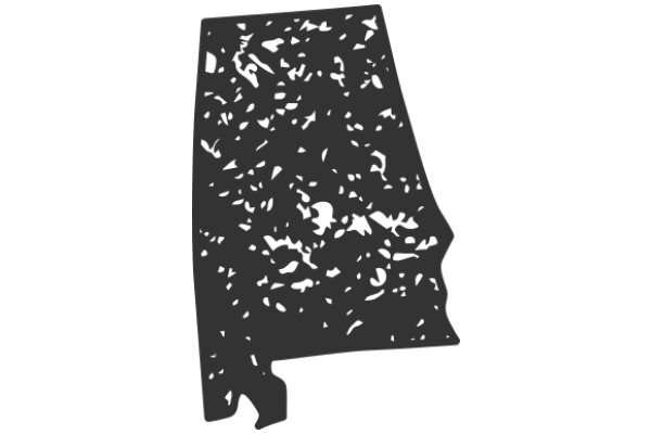 Stylized Silhouette of a State Map