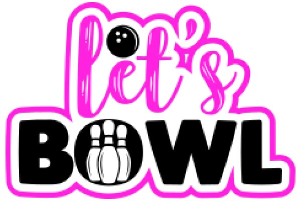 Let's Bowl: A Pink and Black Logo for a Bowling Alley