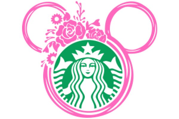 Starbucks Logo with Pink Flower Design