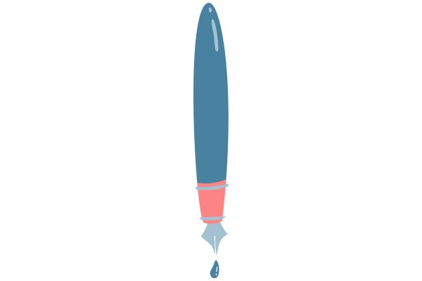 A Vibrant Blue Pen with a Pink Eraser