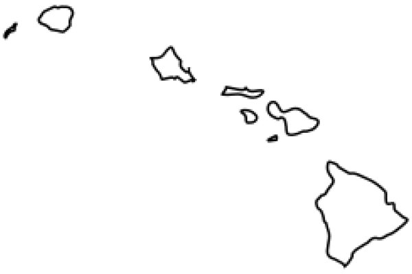 Simplified Map of Hawaii