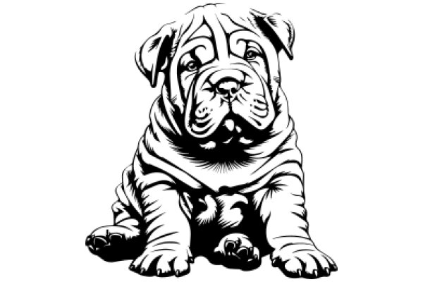 A Stylish Illustration of a Bulldog