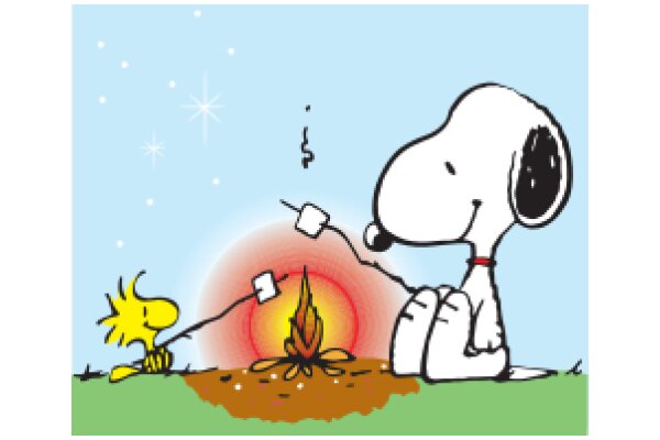 A Cozy Campfire Adventure with Snoopy and Charlie Brown