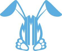 Stylized Blue Bunny Logo