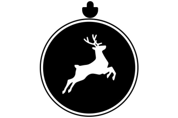 Stylized Logo of a Deer with Antlers