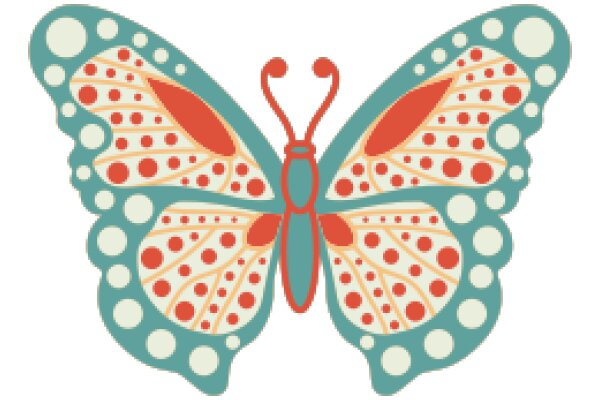 Vibrant Butterfly Illustration with a Pop of Color