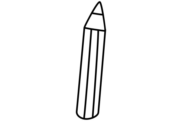 Simplistic Line Drawing of a Pencil