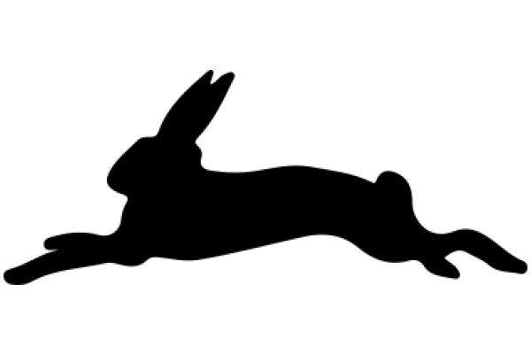 Silhouette of a Rabbit in Motion