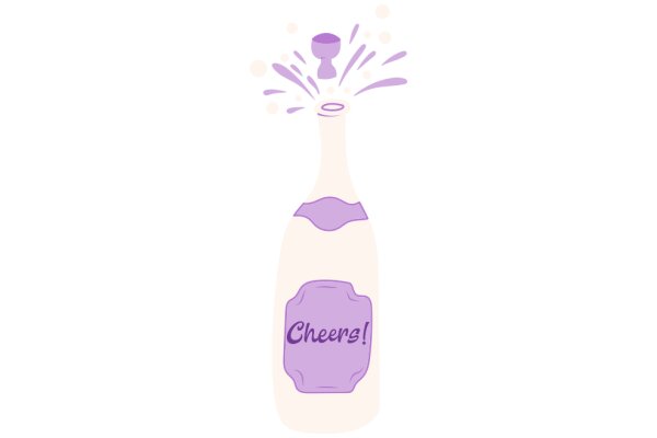 Celebrate with Cheers!: A Purple Bottle of Sparkling Wine