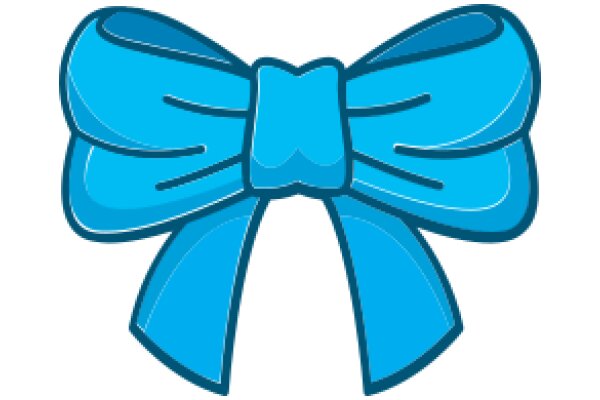 Stylish Blue Bow with a Ribbon