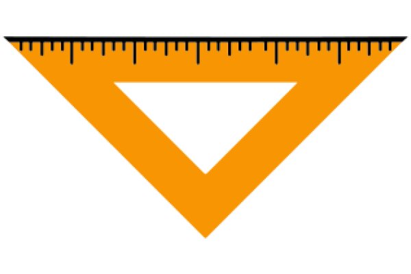 Orange Ruler with a White Background