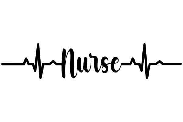 Elegant Nurse Logo with Heartbeat Line