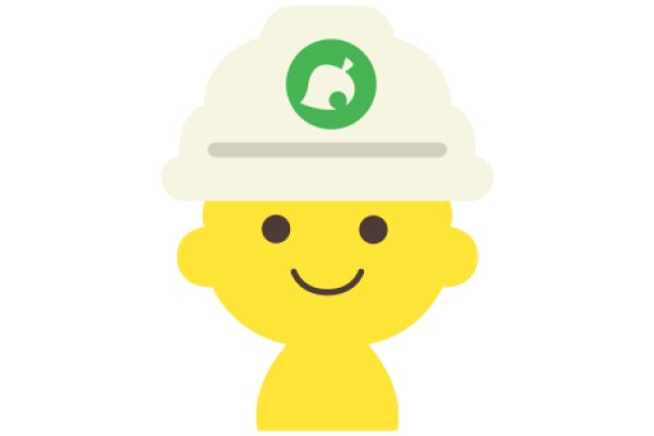 A Friendly AI Mascot: A Yellow Smiley Face with a Construction Helmet