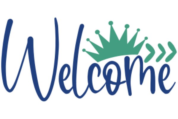 Welcome Sign with Crown and Arrows Design