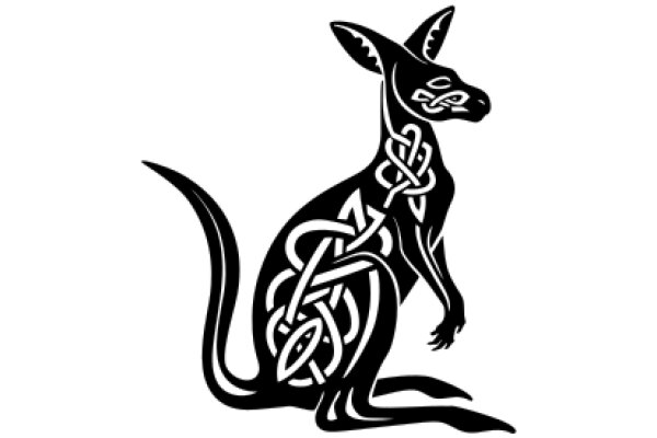 Stylized Kangaroo with Intricate Designs