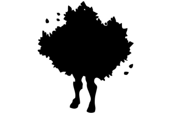 Silhouette of a Horse with a Tail