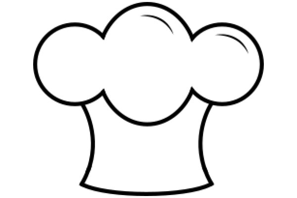 Simplistic Line Drawing of a Chef's Hat