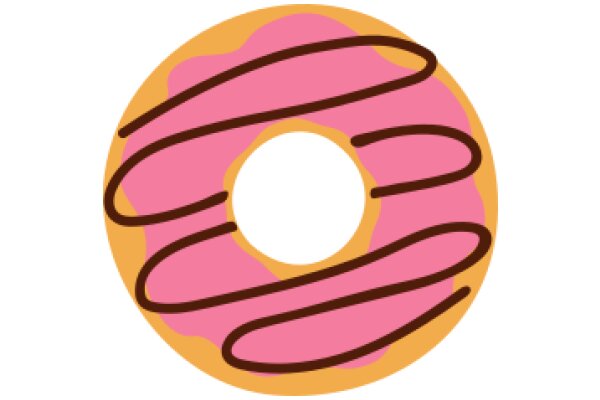 Delightful Pink and Brown Donut with Swirls