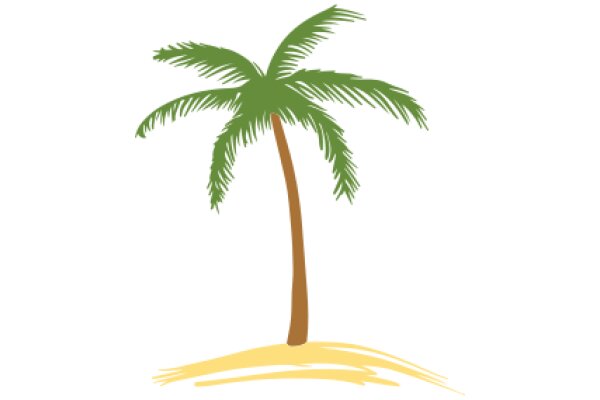 Simplistic Illustration of a Palm Tree