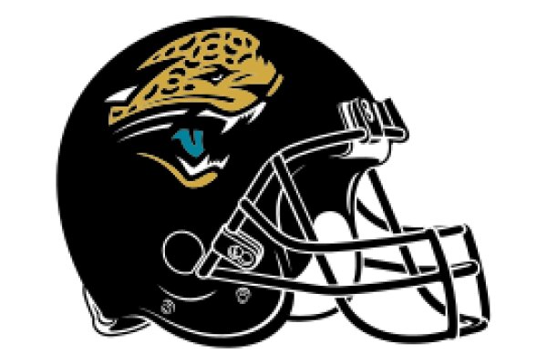 Black and Gold Football Helmet with Leopard Design