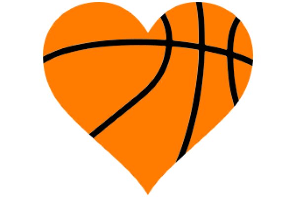 Orange Basketball Heart Emoji