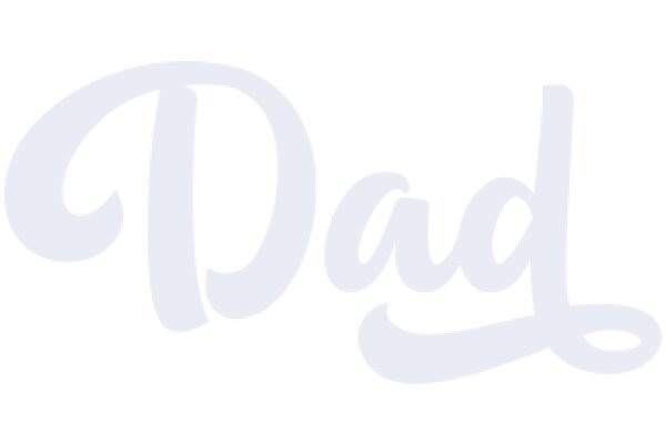 Stylish Signature of 'Dad' in a Modern, Curly Font