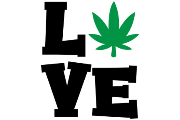 Love for Cannabis Symbolized by a Stylized Leaf