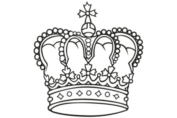 A Stylized Illustration of a Crown and Cross