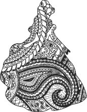 Intricate Patterns: A Black and White Tattoo Design