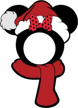 A Festive Mickey Mouse Hat with a Red Bow and Ears