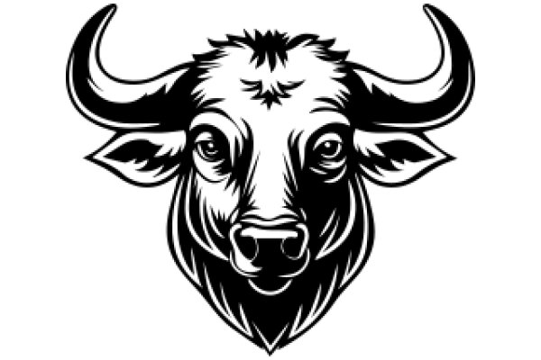 Stylized Bull Icon with Curved Horns