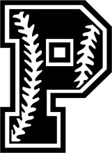 Stylized Baseball Logo with Letter P