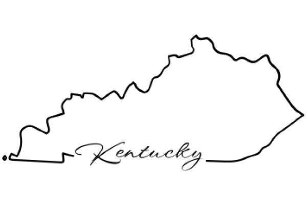 Kentucky State Outline with the Word 'Kentucky'