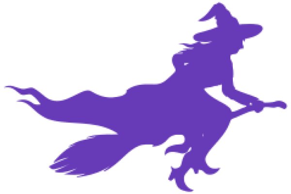 Silhouette of a Witch on a Broomstick