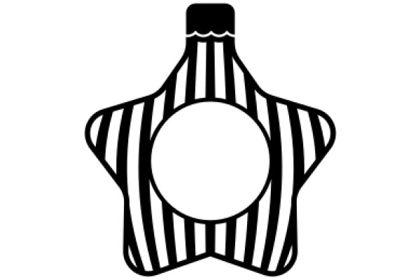 Stylized Bottle Icon with Striped Design