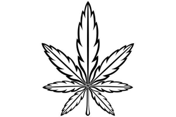 Stylized Cannabis Leaf