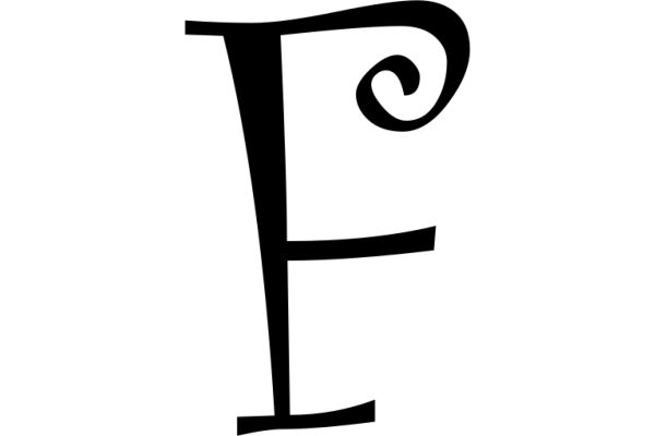 Simplicity in Design: A Black Letter 'E'