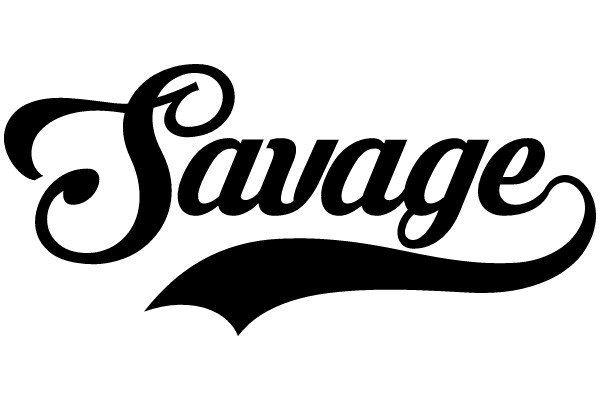 Stylized 'Savage' Logo with a Curly Script