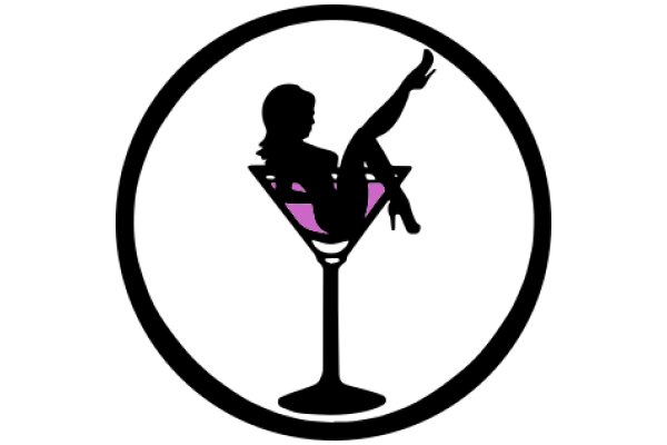 A Silhouette of a Woman Relaxing in a Martini Glass