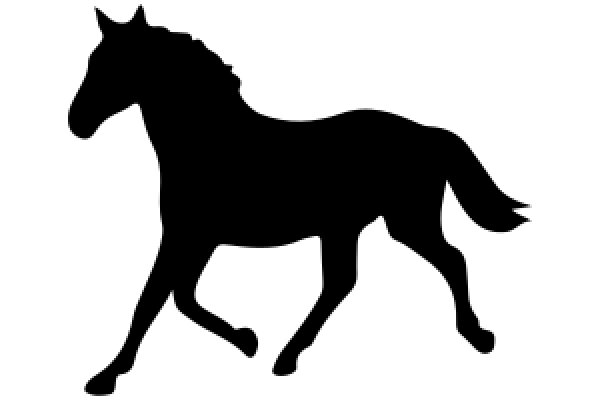 Silhouette of a Galloping Horse