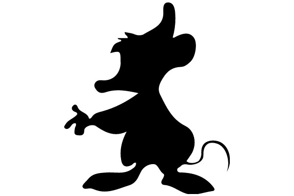 A Silhouette of a Playful Cartoon Character