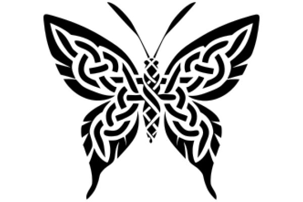 Stylized Butterfly with Intricate Design