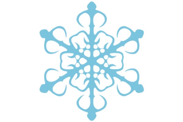 Stylized Blue Snowflake Design