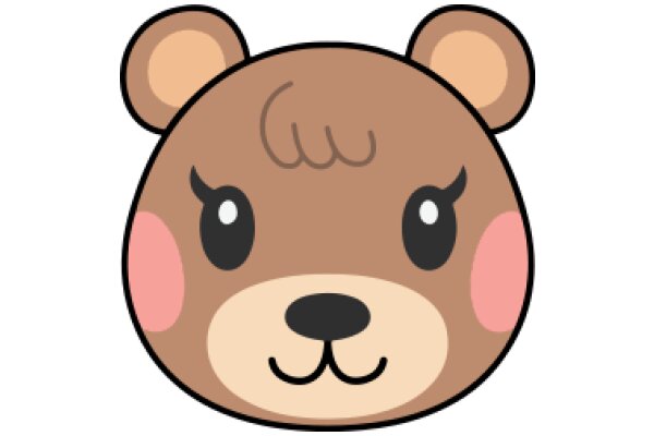 Adorable Cartoon Bear with a Smile