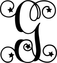 Stylized Monogram with Stars and Circles