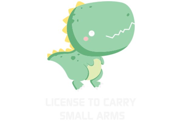 A Friendly Dinosaur, Ready to Help with License to Carry Small Arms