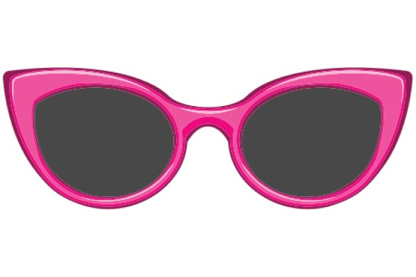 Vibrant Pink Sunglasses with a Black Lens