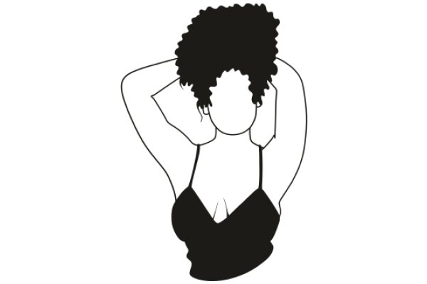 A Silhouette of a Woman in a Tank Top