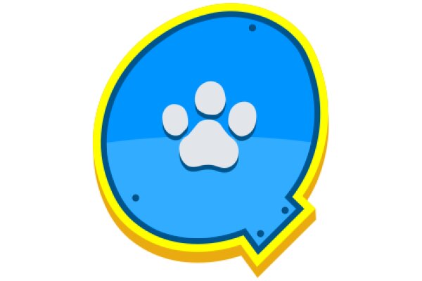 A Friendly Pawprint in a Blue Circle